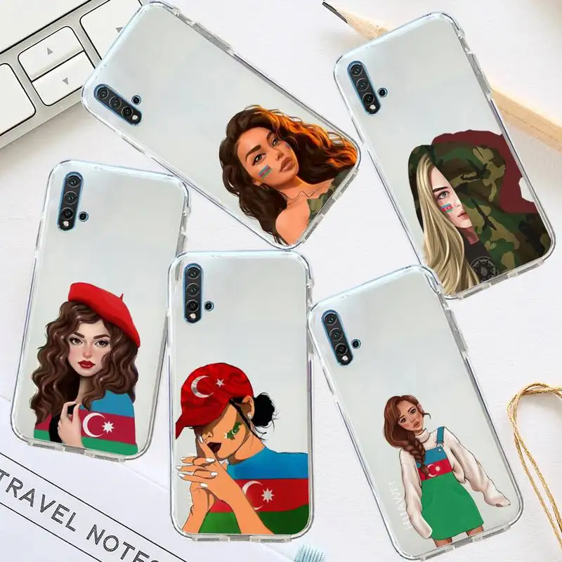 Azerbaijan Flag girl Phone Case Transparent for Huawei honor P mate 40 20 30 10 50 i 9 x mate pro lite 8a
Azerbaijan Flag girl Phone Case Transparent for Huawei honor P mate 40 20 30 10 50 i 9 x mate pro lite 8a