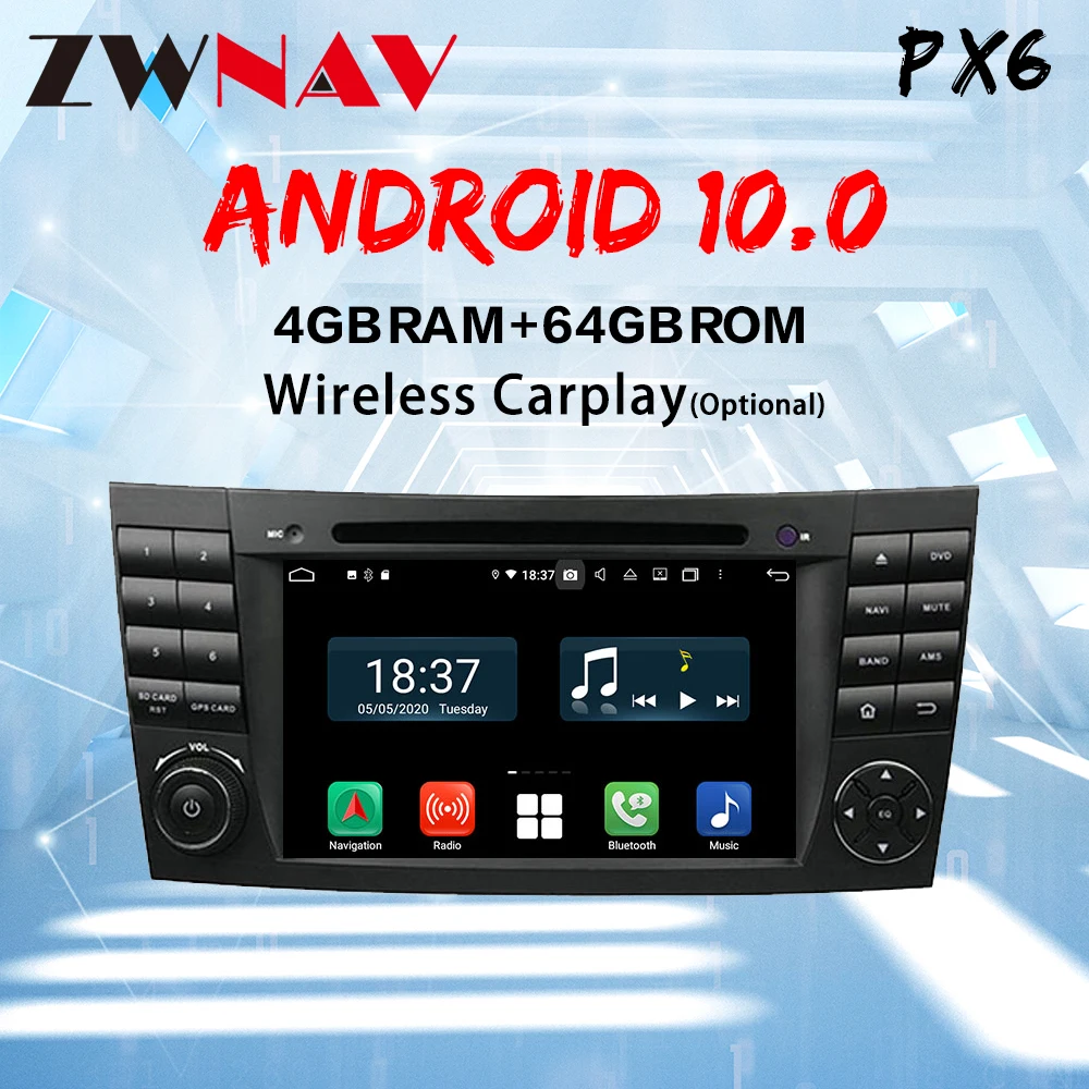 Carplay Android 10 screen Car Multimedia DVD Player for BENZ W211 GPS Navigation BT WiFi Auto Radio Audio Music Stereo Head unit
Carplay Android 10 screen Car Multimedia DVD Player for BENZ W211 GPS Navigation BT WiFi Auto Radio Audio Music Stereo Head unit