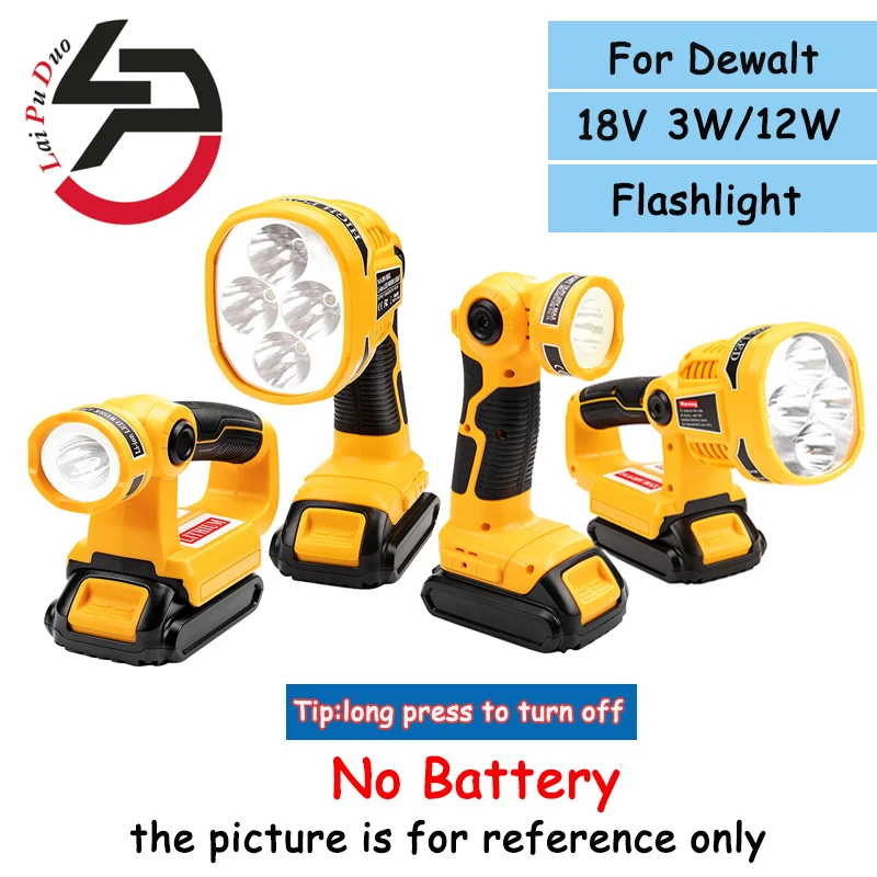 3W/12W 18V For Dewalt DCB140 DCB200 (NO Battery,NO Charger)LED Lamp Flashlight Lithium Battery USB Outdoor Emergency Lighting
3W/12W 18V For Dewalt DCB140 DCB200 (NO Battery,NO Charger)LED Lamp Flashlight Lithium Battery USB Outdoor Emergency Lighting