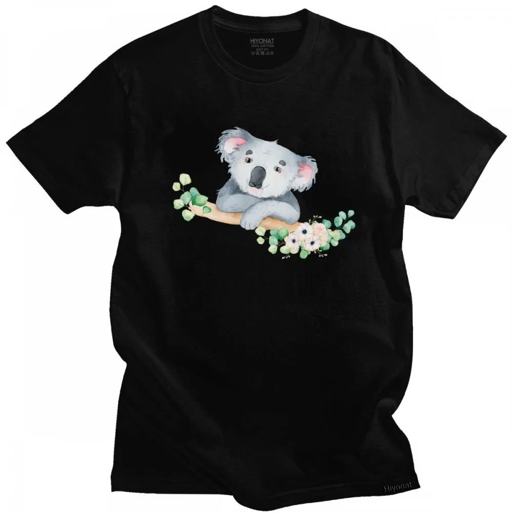 Classic Male Kawaii Koala Flowers T Shirts Short Sleeve Round-neck Cotton Tshirt Casual Animal Bear Tees Top Plus Size Clothing
Classic Male Kawaii Koala Flowers T Shirts Short Sleeve Round-neck Cotton Tshirt Casual Animal Bear Tees Top Plus Size Clothing