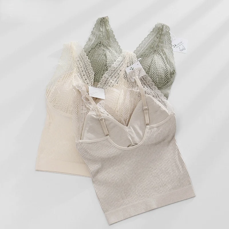 Autumn Seamless Beautiful Back Wrapped Chest Lace V-neck Girl's Underwear Bra Base Braces Vest Style Tube Top Women lace tops
Autumn Seamless Beautiful Back Wrapped Chest Lace V-neck Girl's Underwear Bra Base Braces Vest Style Tube Top Women lace tops