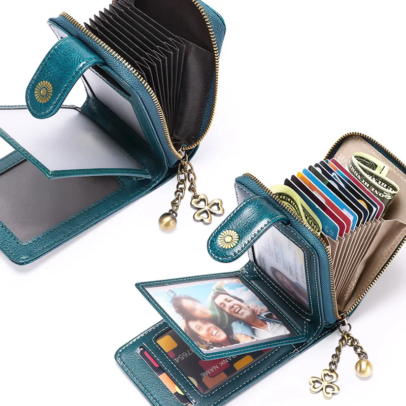 Zency Soft Genuine Leather Lady Wallet New Style Short Multi-function Women Card Cluth Purse Large Capacity Credit Holder Purse 
Zency Soft Genuine Leather Lady Wallet New Style Short Multi-function Women Card Cluth Purse Large Capacity Credit Holder Purse