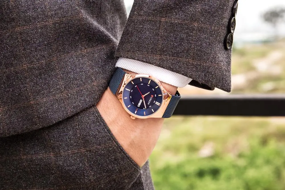 CURREN Luxury Blue Stainless Steel Military Water Fashion Rose Gold Case Sport Quartz Watch Waterproof Relogio Masculino Clock
CURREN Luxury Blue Stainless Steel Military Water Fashion Rose Gold Case Sport Quartz Watch Waterproof Relogio Masculino Clock