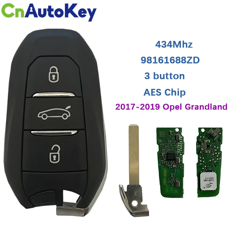 Оригинальный сменный дистанционный ключ CN028016 для Opel Grandland X 2017 - 2019 Corsa F Crossland Φ Fob