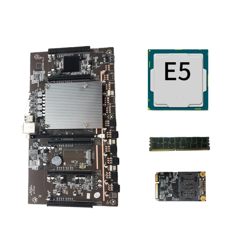 BTC X79-H61 Mining Motherboard LGA 2011 CPU Socket 5 PCI-E Express 3.0 X8 Slots Support 3060 GPU DDR3 Memory Slot For Miner
BTC X79-H61 Mining Motherboard LGA 2011 CPU Socket 5 PCI-E Express 3.0 X8 Slots Support 3060 GPU DDR3 Memory Slot For Miner