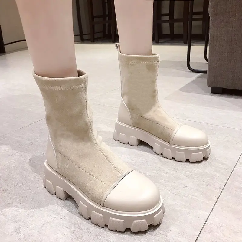 Black Sock Boots Women 2021 high quality Brand New Punk Gothic Shoes Ankle Boots Platform Shoes Women White Sock Boots 
Black Sock Boots Women 2021 high quality Brand New Punk Gothic Shoes Ankle Boots Platform Shoes Women White Sock Boots