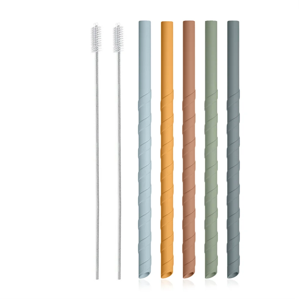 5 Pieces Reusable Drinking Straws with Cleaning Brushes Tea Straw Colorful Silicone Toddlers Party Drink Accessories Travel
5 Pieces Reusable Drinking Straws with Cleaning Brushes Tea Straw Colorful Silicone Toddlers Party Drink Accessories Travel