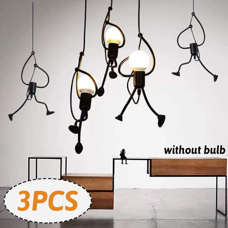 1/2/3pcs Little Man Climbing Pendant Lights Iron People Wall Light Metal Cord Pandant Lamps for Kid Children Room (Without Bulb)
1/2/3pcs Little Man Climbing Pendant Lights Iron People Wall Light Metal Cord Pandant Lamps for Kid Children Room (Without Bulb)