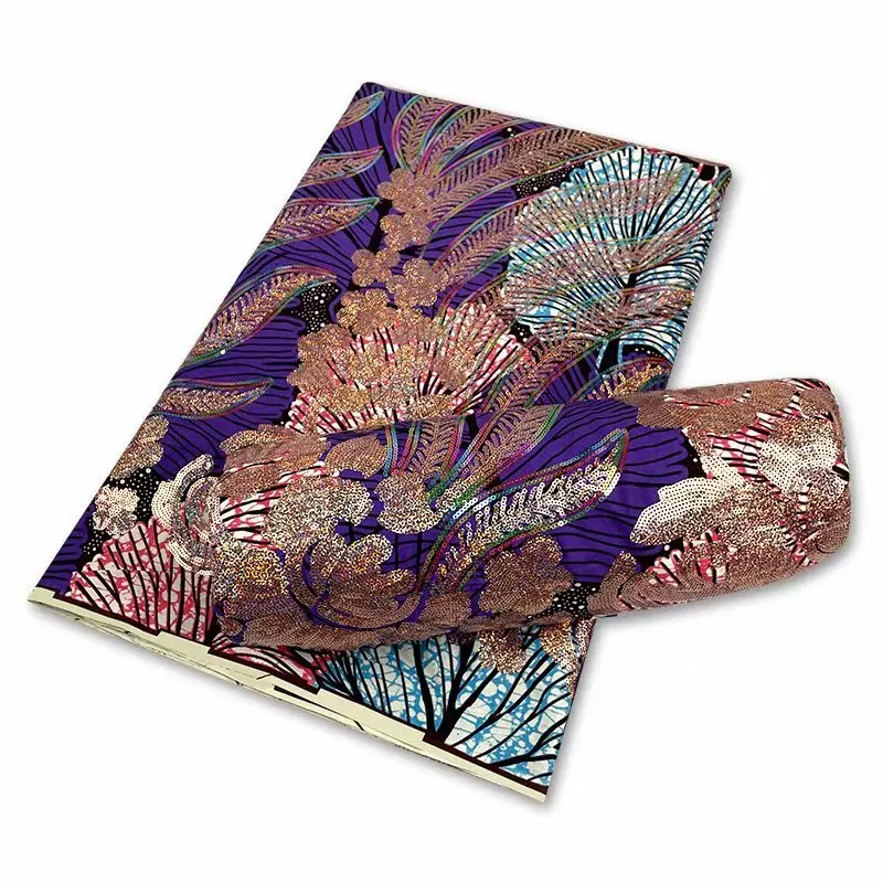 2021Best Quality Nigerian 100%Cotton African Sequins Wax Fabric Soft Lace Prints Ankara Materials 6 Yards Sewing Lady Dress F5-7
2021Best Quality Nigerian 100%Cotton African Sequins Wax Fabric Soft Lace Prints Ankara Materials 6 Yards Sewing Lady Dress F5-7