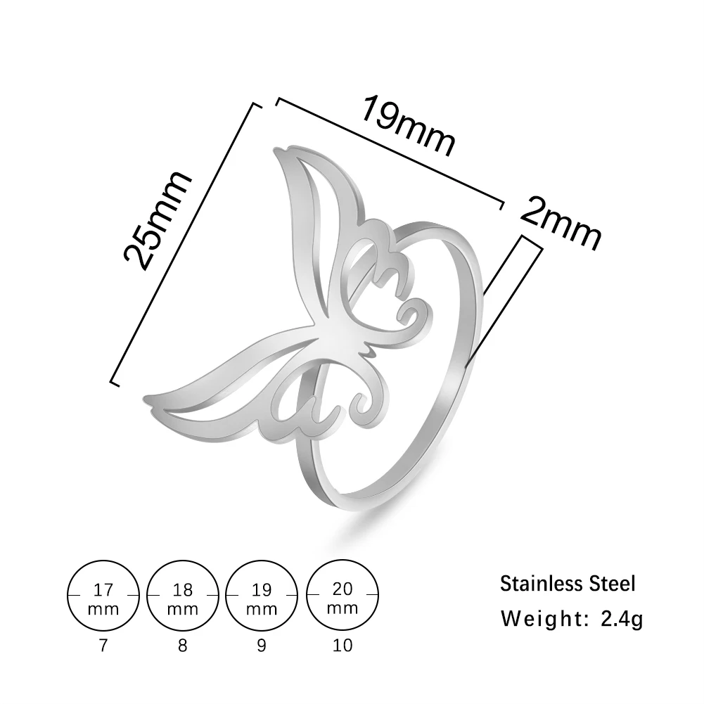 Unift Butterfly Wings Stainless Steel Ring for Women Aesthetic Bague Anniversary Gift Anillos Jewelry Fashion Cute Bijoux Femme
Unift Butterfly Wings Stainless Steel Ring for Women Aesthetic Bague Anniversary Gift Anillos Jewelry Fashion Cute Bijoux Femme