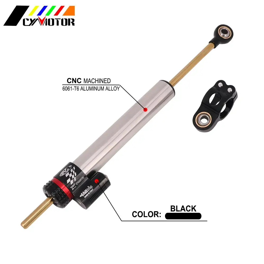 Motorcycle CNC Universal Machined Anodised Steering Damper Stabilizer For Kawasaki Z750 Z800 Z1000 ER6N Yamaha R3 BMW
Motorcycle CNC Universal Machined Anodised Steering Damper Stabilizer For Kawasaki Z750 Z800 Z1000 ER6N Yamaha R3 BMW