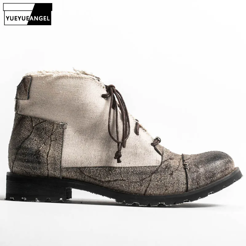 Brand Vintage Casual Cowhide Shoes Men British Style Work Safety Boots Retro High-Top Flat Sneakers Real Leather Chaussure Homme
Brand Vintage Casual Cowhide Shoes Men British Style Work Safety Boots Retro High-Top Flat Sneakers Real Leather Chaussure Homme