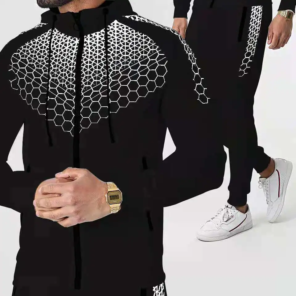 2021 men's spring and autumn high-quality fashion 3D sportswear suit new long-sleeved zipper hoodie + jogging pants 2-piece set
2021 men's spring and autumn high-quality fashion 3D sportswear suit new long-sleeved zipper hoodie + jogging pants 2-piece set