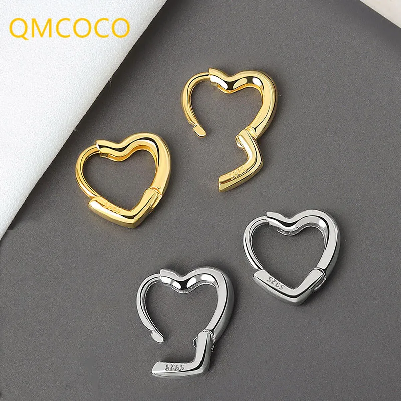 QMCOCO серебряного цвета простые маленькие серьги-гвоздики в форме сердца Гламурные женские модные ювелирные изделия Аксессуары для вечеринок
QMCOCO серебряного цвета простые маленькие серьги-гвоздики в форме сердца Гламурные женские модные ювелирные изделия Аксессуары для вечеринок