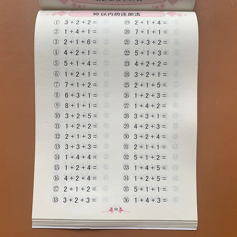 New 10 Addition and Subtraction Pre-school Oral Calculation Exercise Book for Kids Children Textbook Baby Learning Math Books
New 10 Addition and Subtraction Pre-school Oral Calculation Exercise Book for Kids Children Textbook Baby Learning Math Books