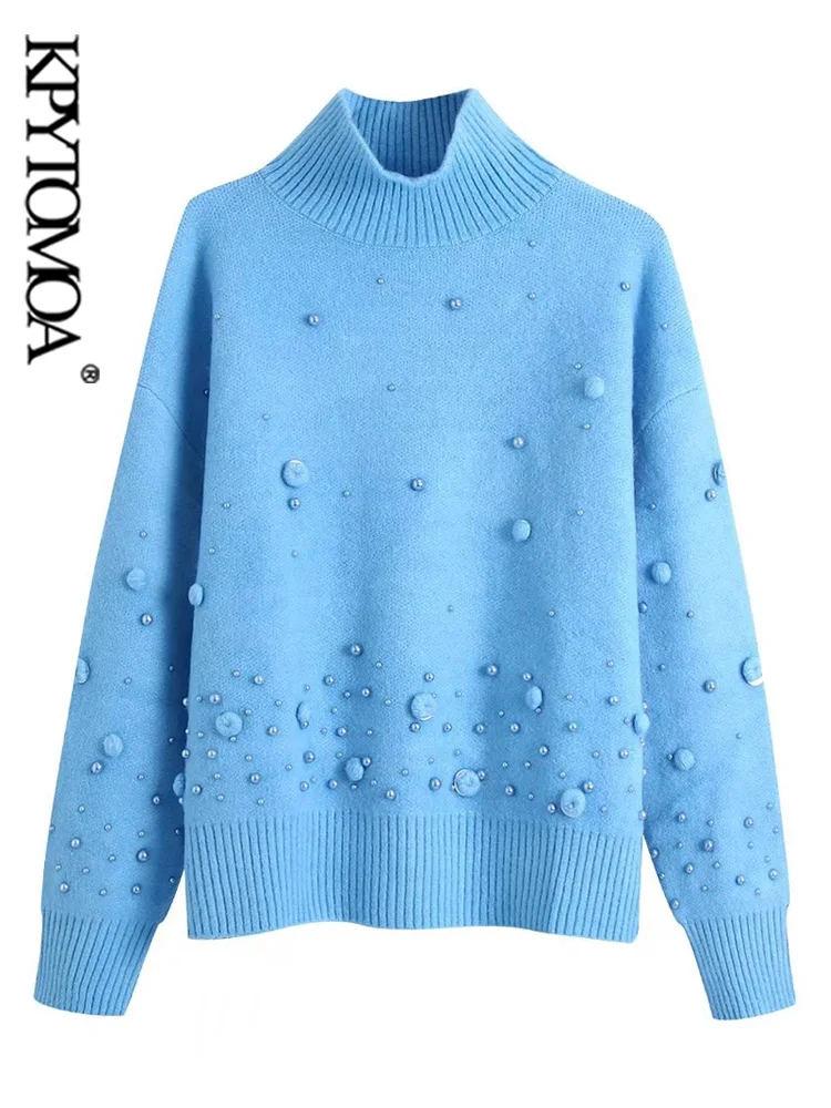 KPYTOMOA женский модный с помпоном блестящая аппликация Свободный вязаный свитер винтажные женские пуловеры с высоким воротником и длинным ру...
KPYTOMOA женский модный с помпоном блестящая аппликация Свободный вязаный свитер винтажные женские пуловеры с высоким воротником и длинным ру...