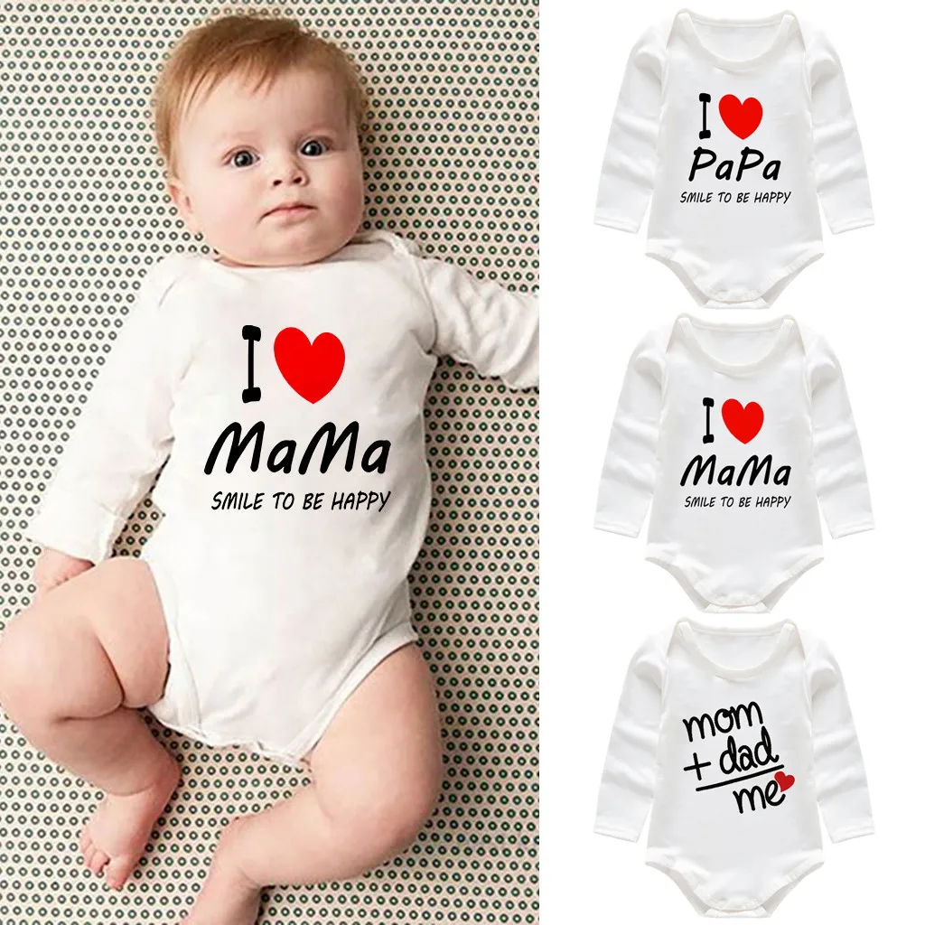 Newborn Baby Bodysuit Long Sleeve Baby Boy Girl Clothes I Love Mama Papa Letter Printed Baby Jumpsuit Toddler Baby Costumes
Newborn Baby Bodysuit Long Sleeve Baby Boy Girl Clothes I Love Mama Papa Letter Printed Baby Jumpsuit Toddler Baby Costumes