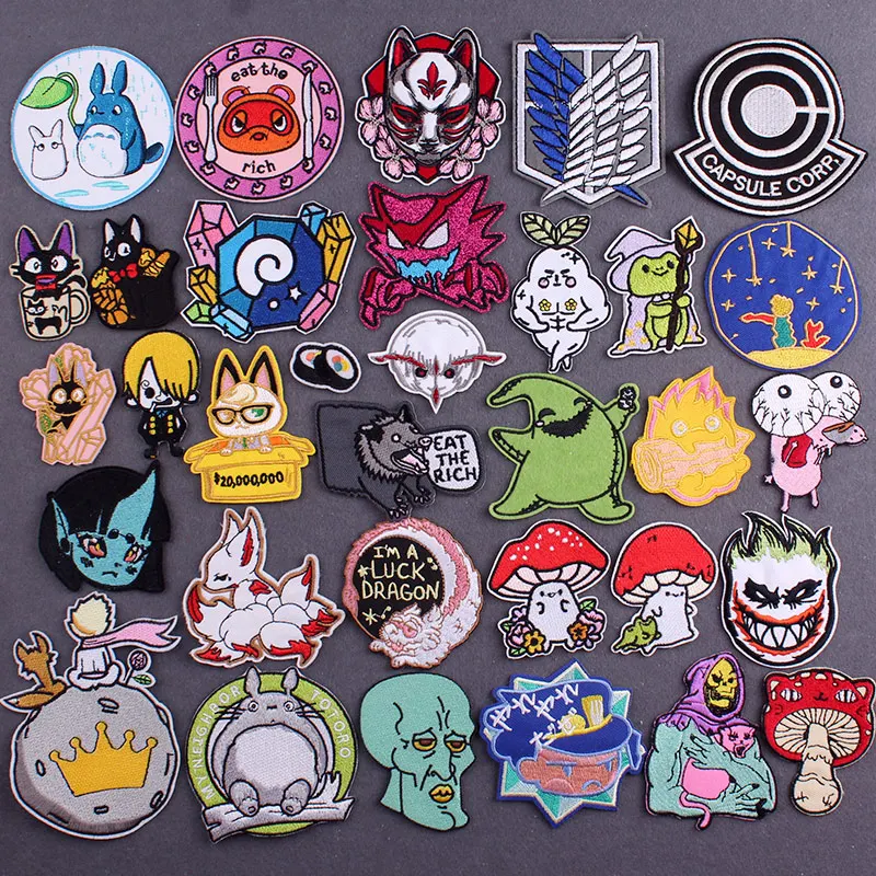 Anime Clothing Thermoadhesive Patches On Clothes Stripes Cute Cartoon Animal Iron on Embroidered Patches For Clothing Stickers
Anime Clothing Thermoadhesive Patches On Clothes Stripes Cute Cartoon Animal Iron on Embroidered Patches For Clothing Stickers