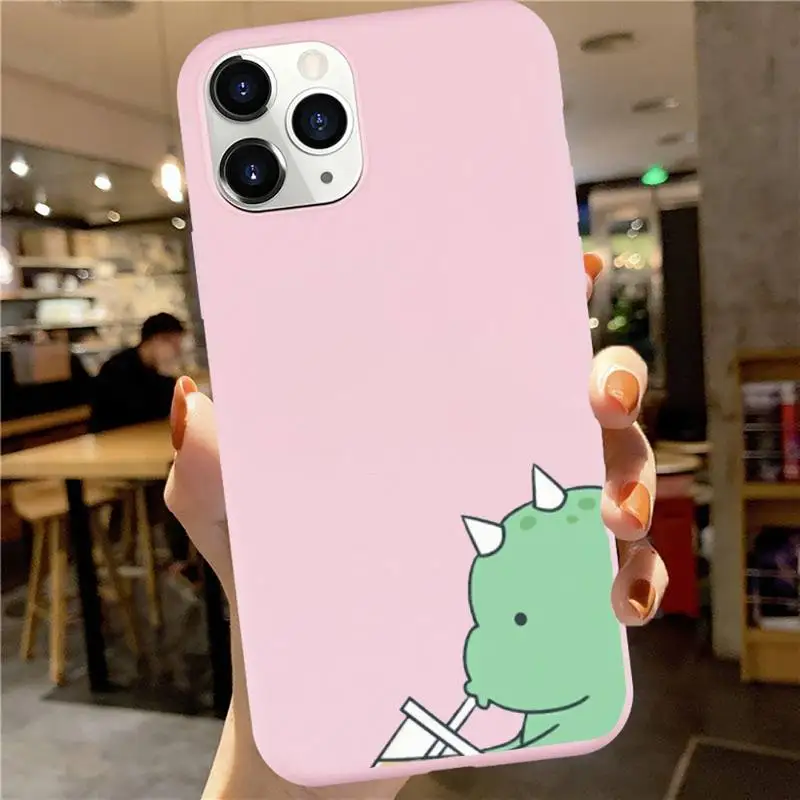 Dinosaur cute cartoon couple Phone Case Candy Color for iPhone 6 7 8 11 12 s mini pro X XS XR MAX Plus custom protective funda
Dinosaur cute cartoon couple Phone Case Candy Color for iPhone 6 7 8 11 12 s mini pro X XS XR MAX Plus custom protective funda
