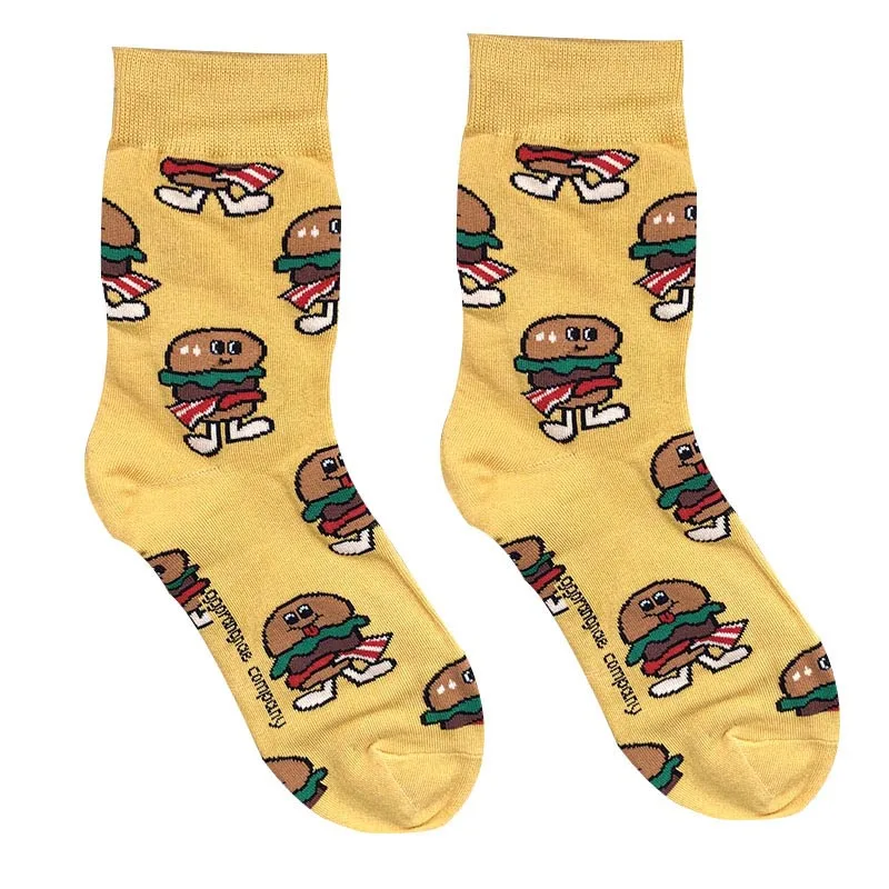 Creative Fashion New Product Cartoon Women Socks Lovely Sweet Funny Burger Fries Pizza Happy Socks Breathable Casual Sokken
Creative Fashion New Product Cartoon Women Socks Lovely Sweet Funny Burger Fries Pizza Happy Socks Breathable Casual Sokken