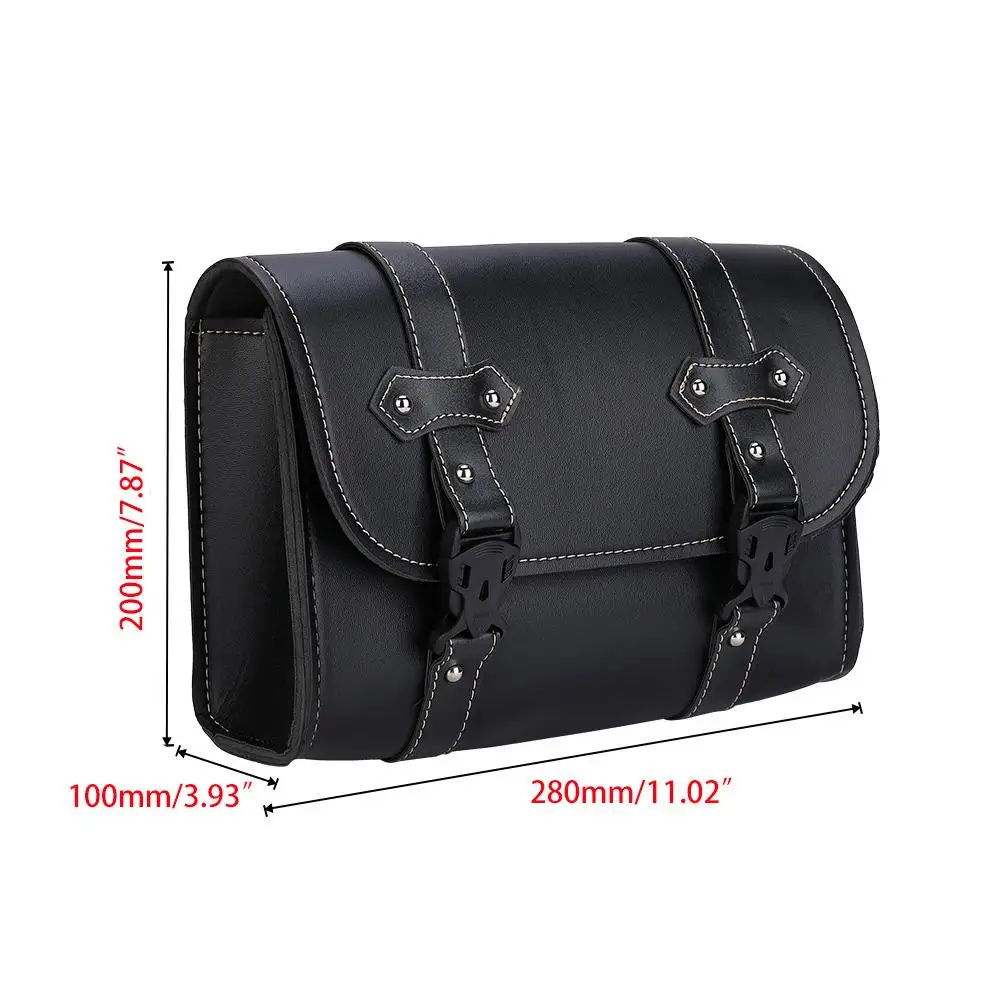 Motorcycle Saddlebag Side Model PU Leather Luggage Side Bag Storage Tool Pouch Universal Fit For Sportster XL883 XL1200