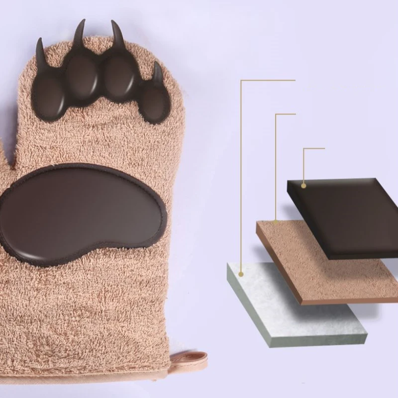 Baking gloves Oven silicone anti-scald gloves, kitchen microwave oven baking thickened heat-resistant heat insulation gloves
Baking gloves Oven silicone anti-scald gloves, kitchen microwave oven baking thickened heat-resistant heat insulation gloves