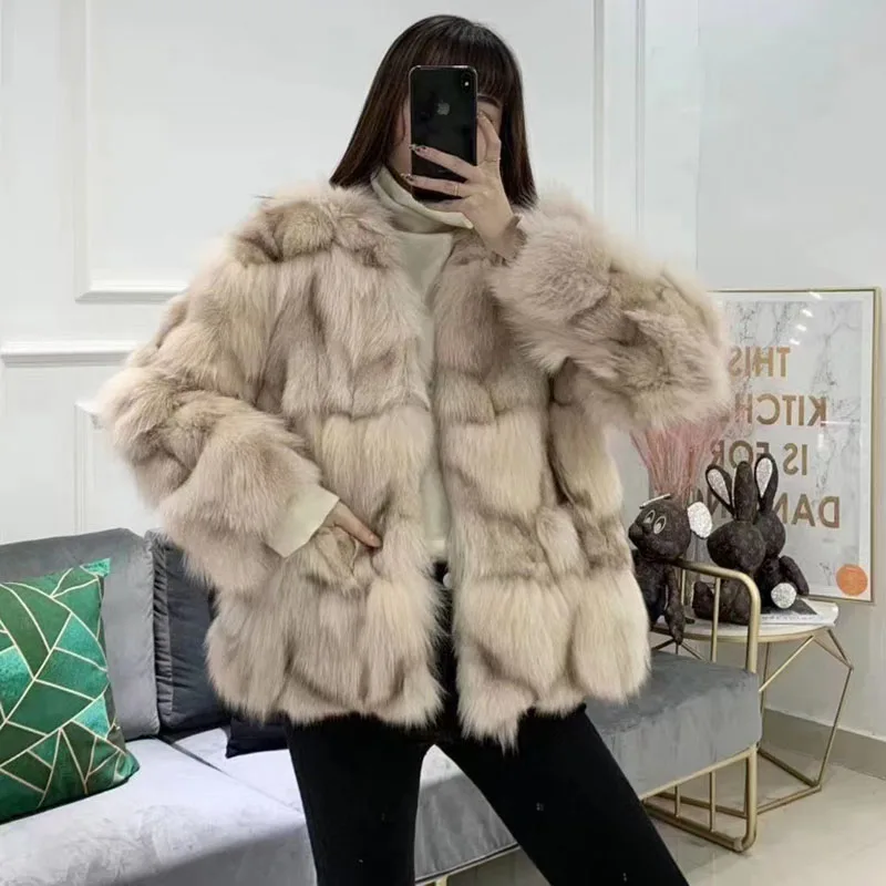 Шуба из натурального Лисьего меха; Зимняя женская обувь на натуральном меху свободные куртки верхняя одежда размера плюс с длинным рукавом ... 
Шуба из натурального Лисьего меха; Зимняя женская обувь на натуральном меху свободные куртки верхняя одежда размера плюс с длинным рукавом ...