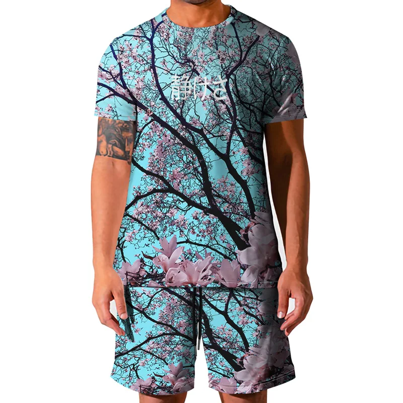 2021New Men's 3D Trees Printing Summer Fashion Short-Sleeved Men's Casual and Comfortable T-Shirt + Shorts Two-Piece Suit
2021New Men's 3D Trees Printing Summer Fashion Short-Sleeved Men's Casual and Comfortable T-Shirt + Shorts Two-Piece Suit
