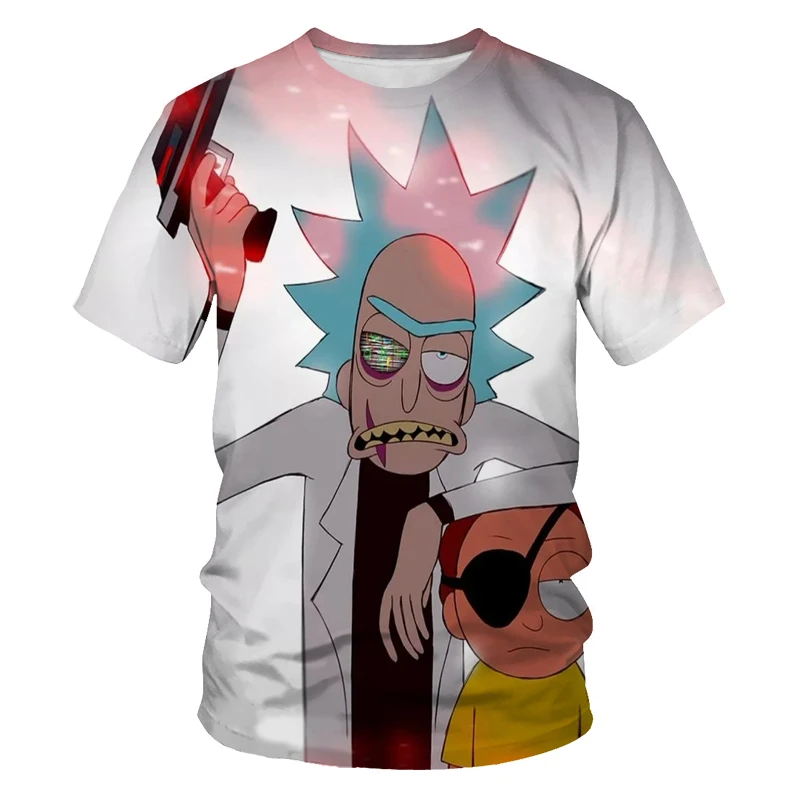 Summer Rick and Murray-S Cartoon Print T-Shirt Men and Women Casual Anime Hip-Hop Style Short-sleeved Street Boys and Girls Tops
Summer Rick and Murray-S Cartoon Print T-Shirt Men and Women Casual Anime Hip-Hop Style Short-sleeved Street Boys and Girls Tops
