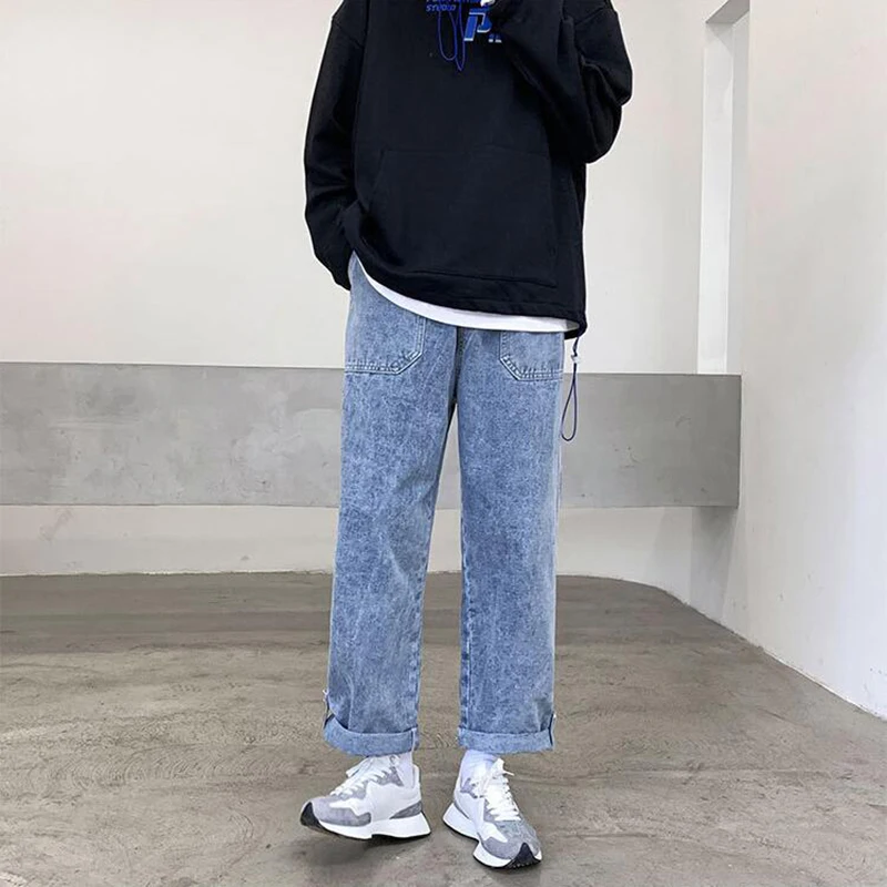 2021 New Jeans Men's Straight Tube Loose Spring Autumn Wide Leg Daddy Pants Trendy Hong Kong Style Jeans
2021 New Jeans Men's Straight Tube Loose Spring Autumn Wide Leg Daddy Pants Trendy Hong Kong Style Jeans