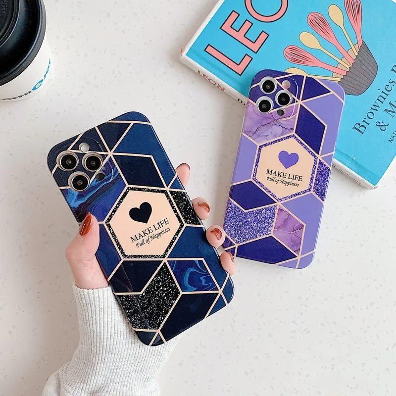 Geometric Colorful Marble Phone Case For iPhone 11 12 Pro Max 12 Mini XS Max X XR 7 8 Plus Soft IMD Love Heart Luxury Back Cover
Geometric Colorful Marble Phone Case For iPhone 11 12 Pro Max 12 Mini XS Max X XR 7 8 Plus Soft IMD Love Heart Luxury Back Cover