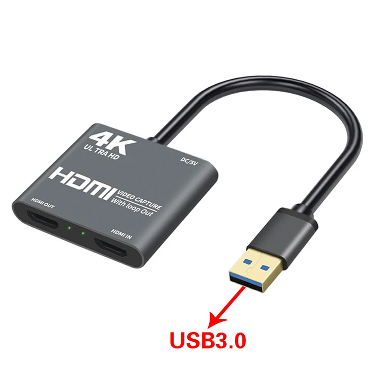 4K Video Capture Card HDMI-compatible To USB 2.0 3.0 Video Capture Board for Game Record Live Streaming Broadcast Local Loop Out
4K Video Capture Card HDMI-compatible To USB 2.0 3.0 Video Capture Board for Game Record Live Streaming Broadcast Local Loop Out