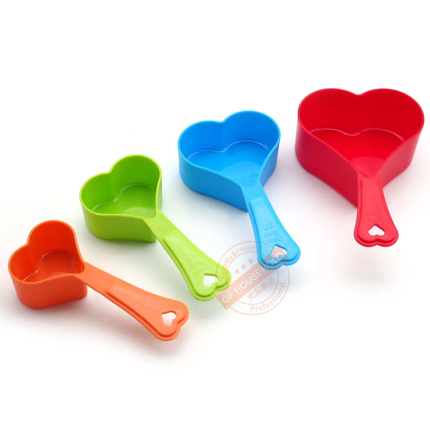 Food-grade Color Measuring Spoons Heart-shaped Measuring Spoons Measuring Cups Four-piece Set with Scales Kitchen Baking Tools
Food-grade Color Measuring Spoons Heart-shaped Measuring Spoons Measuring Cups Four-piece Set with Scales Kitchen Baking Tools
