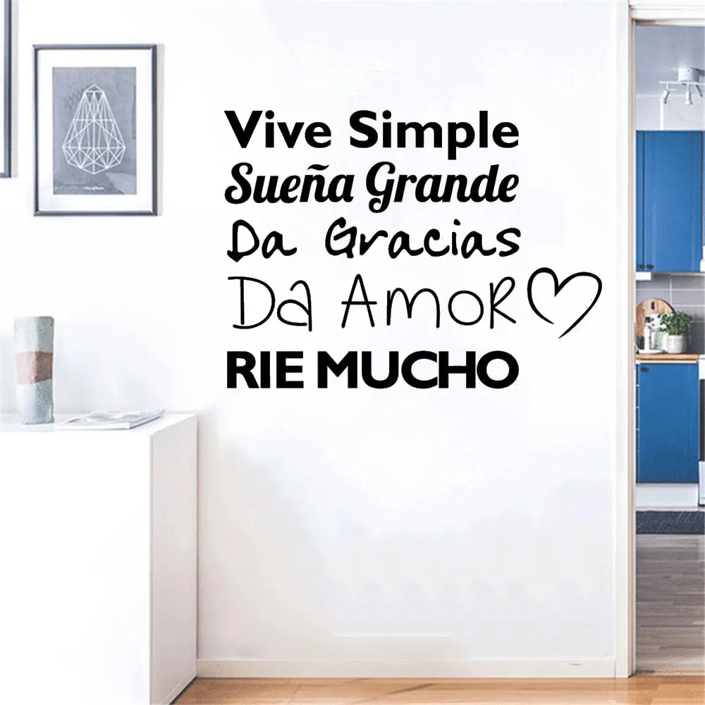 Spanish Quote Wall Sticker For Living Room Bedroom Home Decoration Wallk Wall Decals Vinyl Removable ov381
Spanish Quote Wall Sticker For Living Room Bedroom Home Decoration Wallk Wall Decals Vinyl Removable ov381
