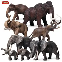 Oenux Original African Elephant Wild Animals Simulation Big Mammoth Action Figures Model Figurine PVC Educational Toy For Kids