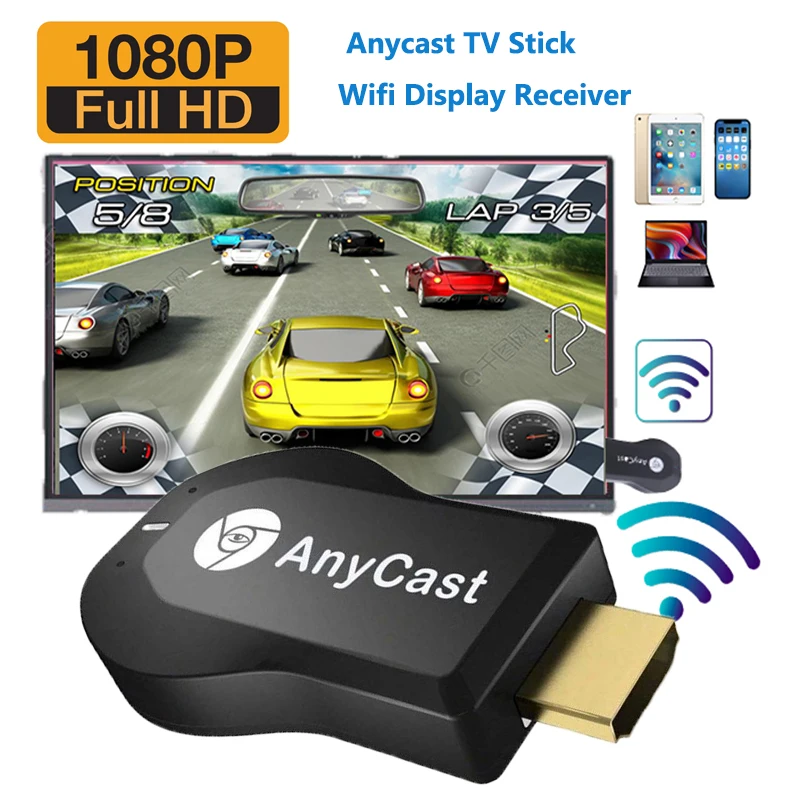 TV Stick Wifi Display Receiver M2 Plus Anycast Airplay DLNA Miracast Wireless Adapter For IOS Android Dongle netflix account | Электроника