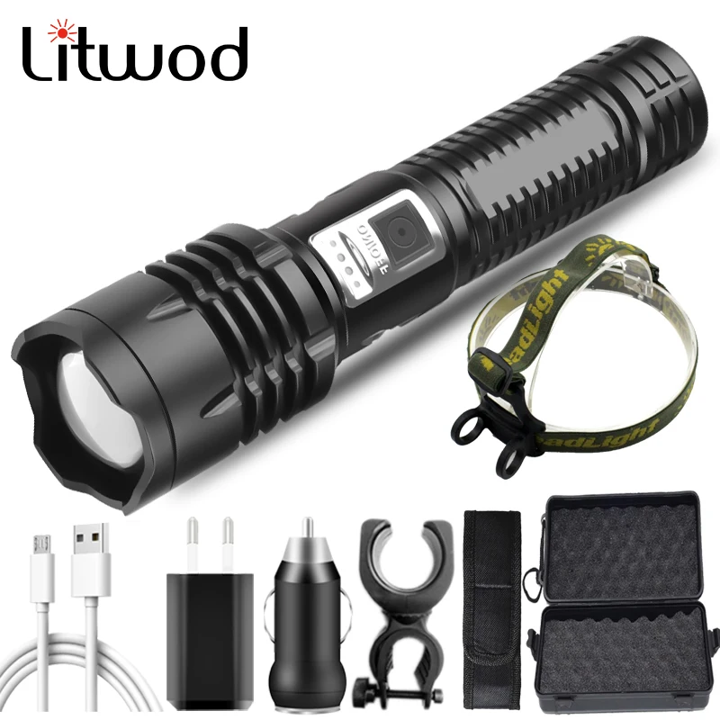 XHP100 Powerful Led Flashlight Usb Chargeable Torch Light Built in 18650 Battery Lantern for Camping 500,000LM
XHP100 Powerful Led Flashlight Usb Chargeable Torch Light Built in 18650 Battery Lantern for Camping 500,000LM