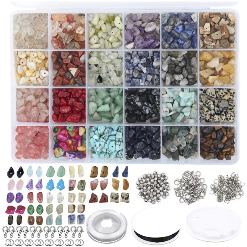 Natural Stones Making Beads with Faceted Beads String for DIY Necklace Bracelet Earring Jewelry Making Supplies Kit
Natural Stones Making Beads with Faceted Beads String for DIY Necklace Bracelet Earring Jewelry Making Supplies Kit