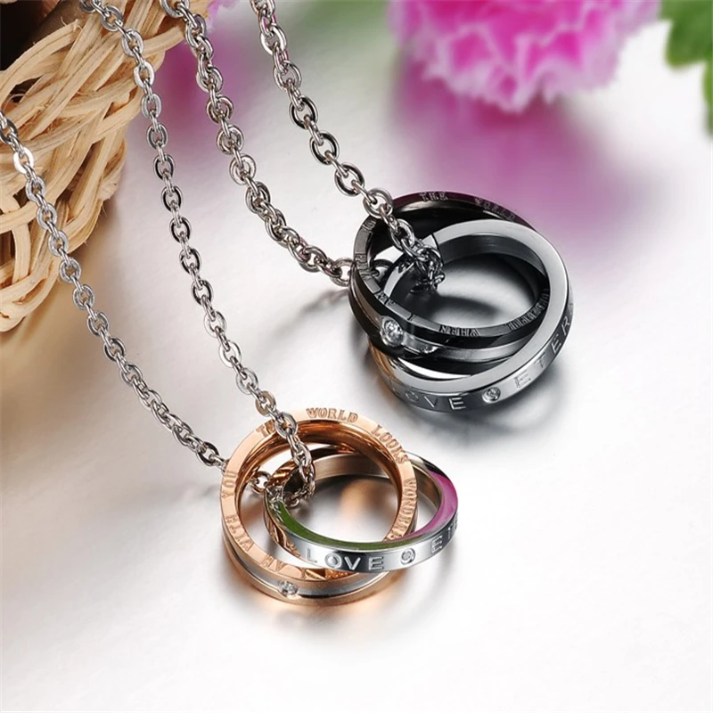 50CM 55CM 2021 Trend Korean Fashion Stainless Steel Couple Necklace For Women Rose Gold Black Zircon Chain Pendants Jewelry
50CM 55CM 2021 Trend Korean Fashion Stainless Steel Couple Necklace For Women Rose Gold Black Zircon Chain Pendants Jewelry