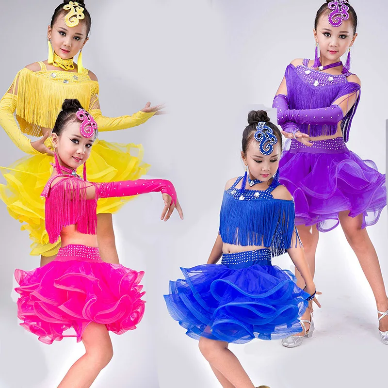 Children's Latin dance costumes children's girls Latin dance skirt sequins tassel show performances costumes
Children's Latin dance costumes children's girls Latin dance skirt sequins tassel show performances costumes