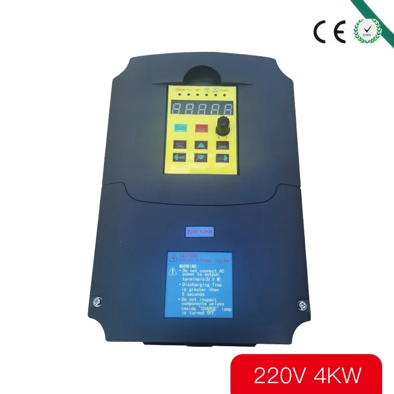 Частотно регулируемым приводом инверторы привода ЧПУ 220v 4kw 2.2kw 1 фазный вход 220 В 3