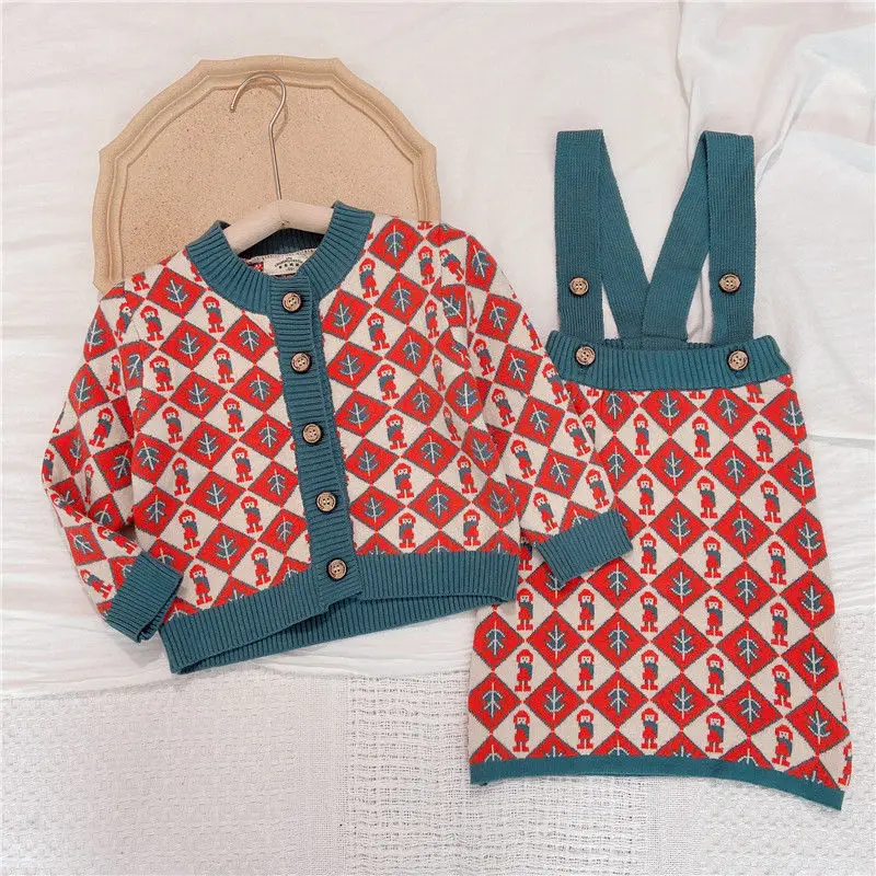 Girls Spring Clothing Net Red Knitted Suit 2021 Western Style Children'S Clothing Fashionable Baby Sweater Strap Skirt
Girls Spring Clothing Net Red Knitted Suit 2021 Western Style Children'S Clothing Fashionable Baby Sweater Strap Skirt