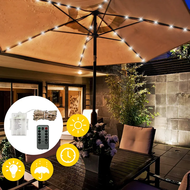 104 LED Garden Umbrella light Outdoor Waterproof IP67 String Lights Light Sensor Control Garden Decorative Lamp
104 LED Garden Umbrella light Outdoor Waterproof IP67 String Lights Light Sensor Control Garden Decorative Lamp
