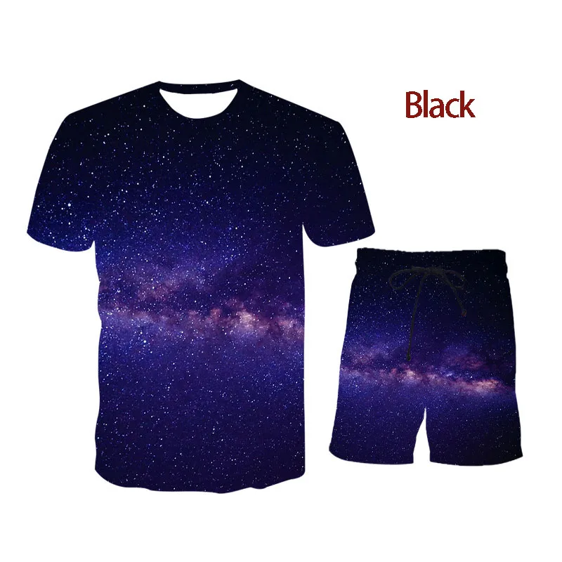 2021 Summer New 3D Printing Starry Sky Suit Men's T-Shirt Short Sleeve + Five-Point Sports Pants Fashionable Trendy Streetwear
2021 Summer New 3D Printing Starry Sky Suit Men's T-Shirt Short Sleeve + Five-Point Sports Pants Fashionable Trendy Streetwear