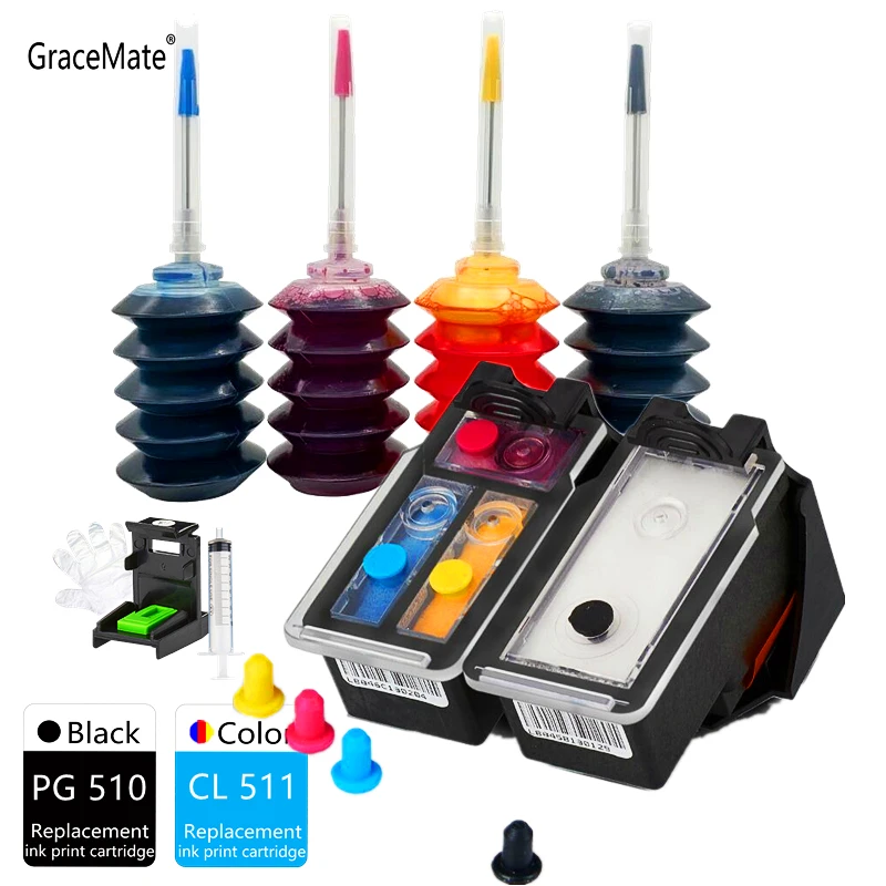 GraceMate pg510 cl511 Ink Cartridge PG510 CL511 Replacement for Canon MP240 MP250 MP260 MP270 MP280 MP480 MP490 IP2700 MP252
GraceMate pg510 cl511 Ink Cartridge PG510 CL511 Replacement for Canon MP240 MP250 MP260 MP270 MP280 MP480 MP490 IP2700 MP252