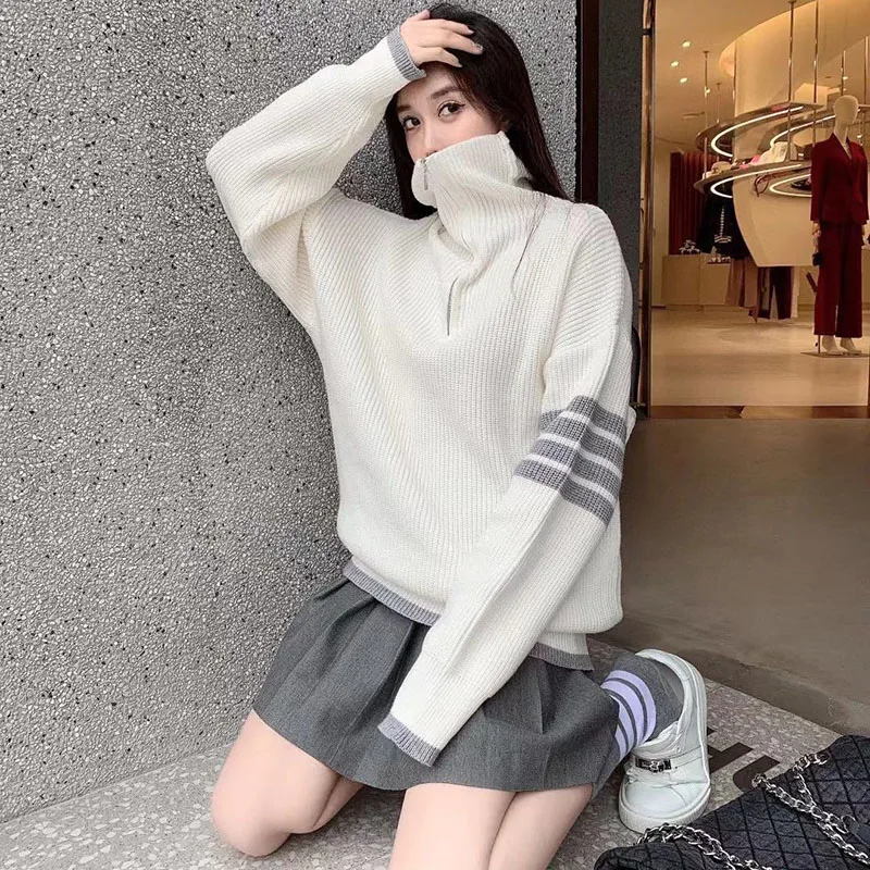 Ladies Turtleneck Sweater 2022 New Style Women's Turtleneck College Wind Knitwear Atmosphere Feeling Lazy and Thin Tb Top
Ladies Turtleneck Sweater 2022 New Style Women's Turtleneck College Wind Knitwear Atmosphere Feeling Lazy and Thin Tb Top
