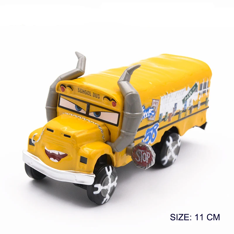 Машинки Disney Pixar тачки 3 2 школьный автобус Маккуин Джексон литые под давлением