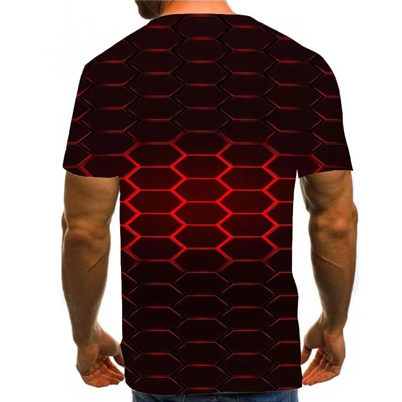 Men's Graphic T Shirts 3D Print Shirt Summer Tees Geometry Pattern Tops Red 
Men's Graphic T Shirts 3D Print Shirt Summer Tees Geometry Pattern Tops Red