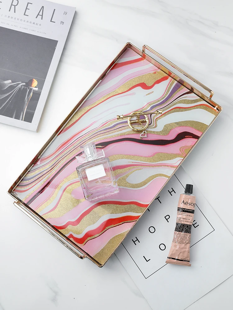 Luxury Glass Storage Tray Rectangular Agate Decoration Teacup Jewelry Cosmetic Rack Household Snack Storage Tray Home Decoration
Luxury Glass Storage Tray Rectangular Agate Decoration Teacup Jewelry Cosmetic Rack Household Snack Storage Tray Home Decoration