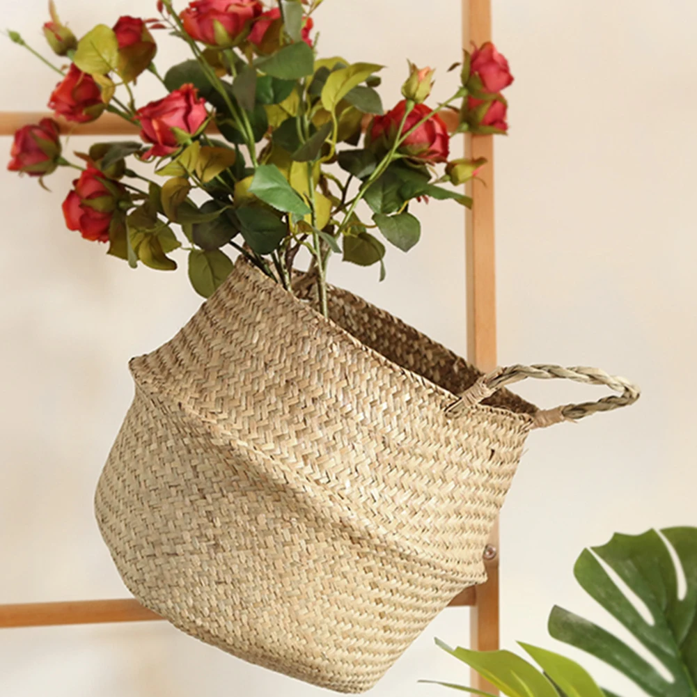 1/3pcs Flower Pot Seagrass Belly Woven 19/23/28cm Folding Planter Wicker Basket Rattan Storage Laundry Hanging Home Garden Decor
1/3pcs Flower Pot Seagrass Belly Woven 19/23/28cm Folding Planter Wicker Basket Rattan Storage Laundry Hanging Home Garden Decor